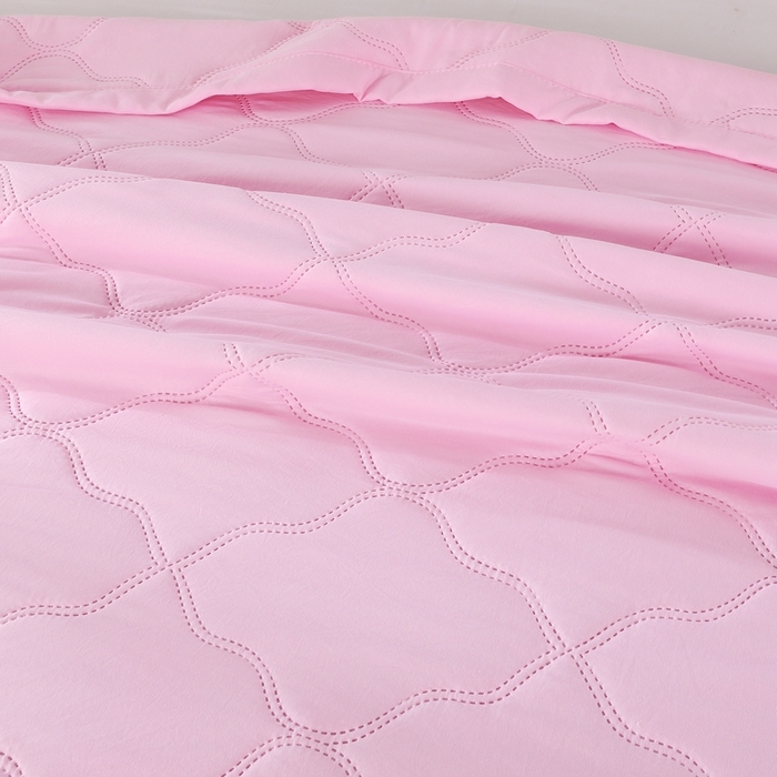 91家纺网 家纺一手货源 找家纺 水洗棉夏被夏凉被空调被超声波压花礼品直播供应链引流爆款 水洗棉-粉