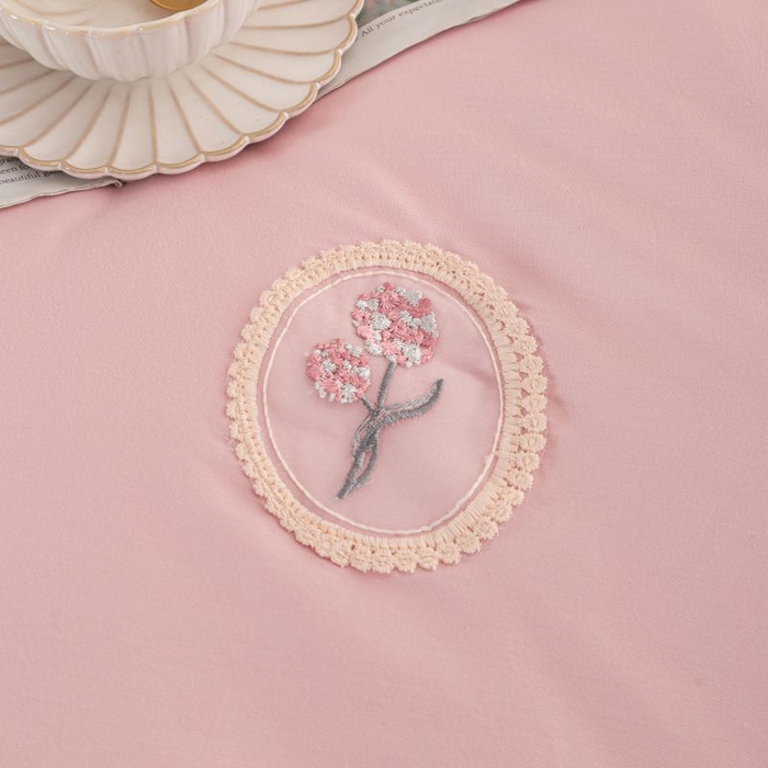 91家纺网 家纺一手货源 找家纺 优姿家纺 新款纯棉长绒棉小清新ins风印花四件套-系列二 清语