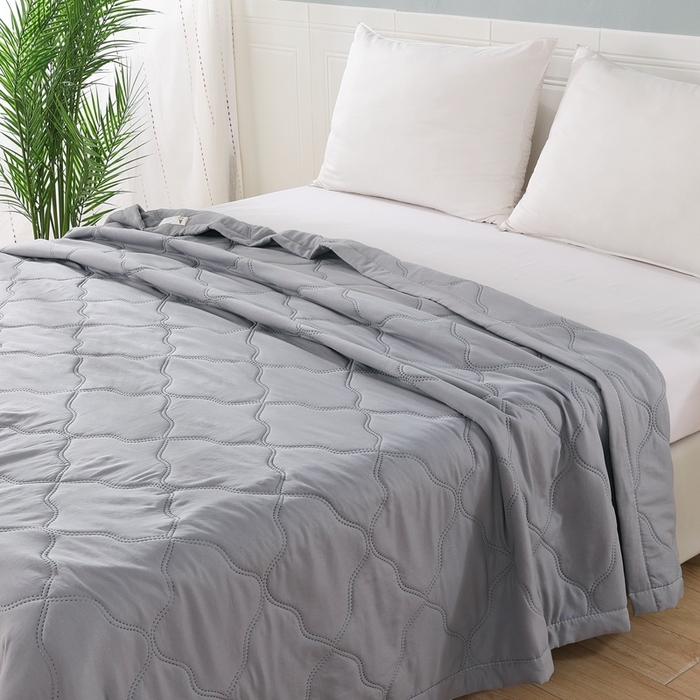 91家纺网 家纺一手货源 找家纺 水洗棉夏被夏凉被空调被超声波压花礼品直播供应链引流爆款 水洗棉-灰