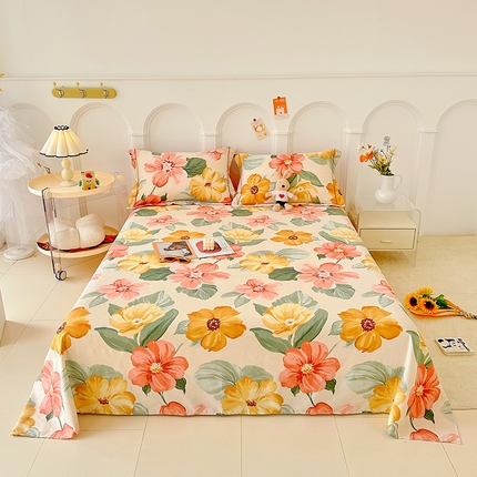 卡普家居 2024新款全棉磨毛加厚四件套系列-单床单 梦若菲