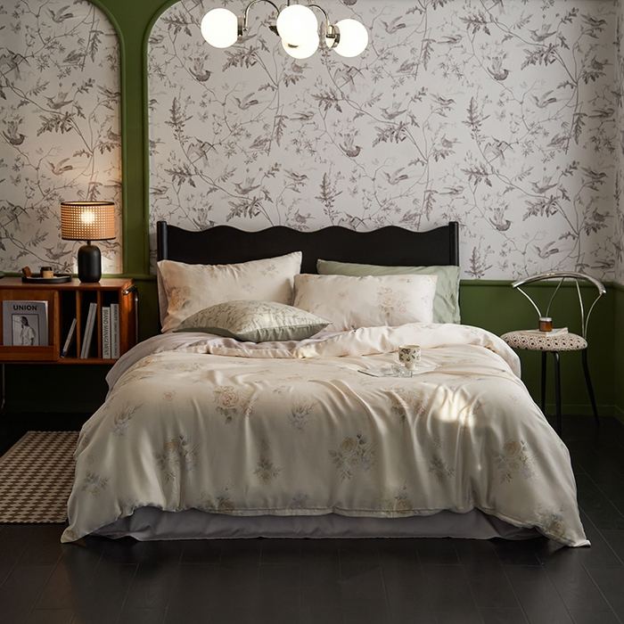 91家纺网 家纺一手货源 找家纺 （总）时年家纺 2024春夏新品莱赛尔天丝印花四件套（充值会员优惠5元）