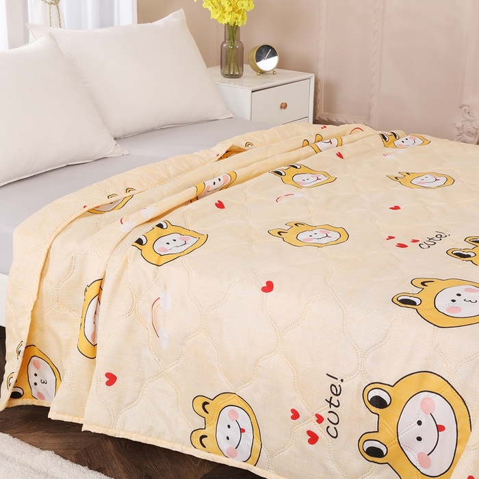 91家纺网 家纺一手货源 找家纺 钻石绒便宜夏被夏凉被空调被超声波压花礼品直播供应链引流爆款 萌蛙