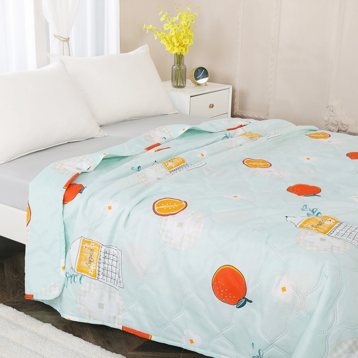 91家纺网 家纺一手货源 找家纺 钻石绒便宜夏被夏凉被空调被超声波压花礼品直播供应链引流爆款 橙意满满