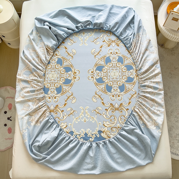 91家纺网 家纺一手货源 找家纺 芃成 2024新款老粗布床笠款 总1 春季物语