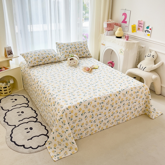 91家纺网 家纺一手货源 找家纺 芃成家纺 2024新款老粗布床单款 总2 水漾