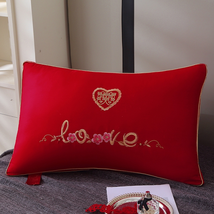 91家纺网 家纺一手货源 找家纺 （总）糖果枕芯 2024新款全棉婚庆枕芯忱头 48*74CM一只