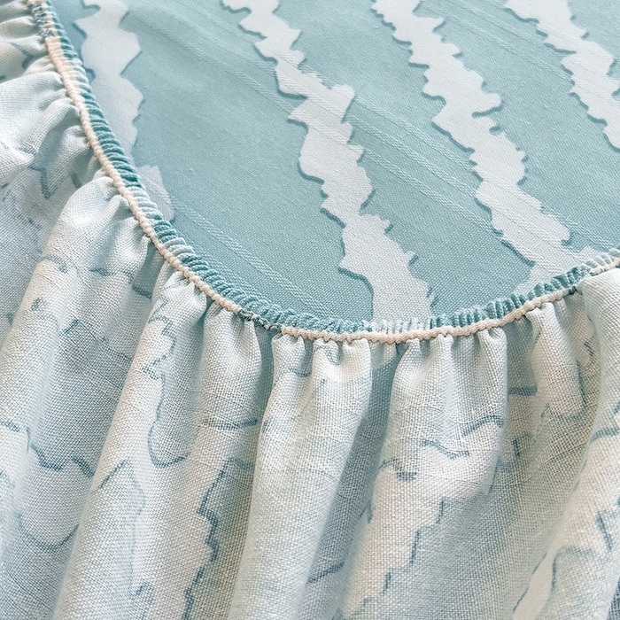 91家纺网 家纺一手货源 找家纺 芃成 2024新款老粗布床笠款 总1 好心情