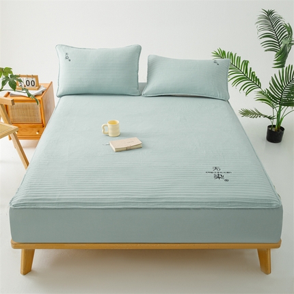 91家纺网 家纺一手货源 找家纺 （总）恒尚居 2024新款无染水洗棉原棉大豆夹棉床笠-四季款