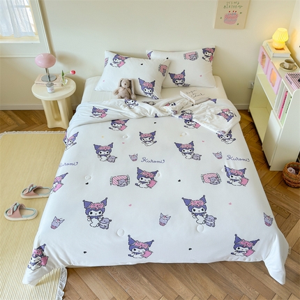 名兮家居 2024新款针织棉夏凉被三丽鸥系列 糖果库洛米