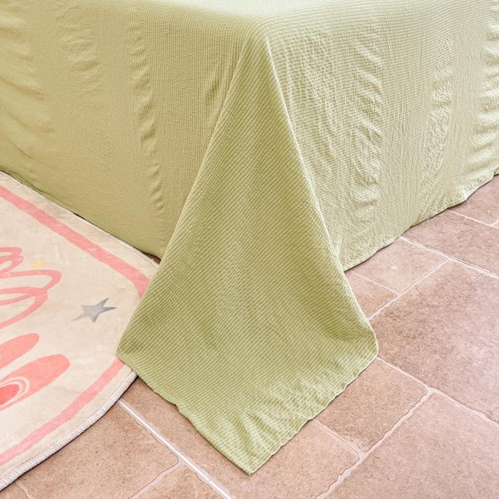 91家纺网 家纺一手货源 找家纺 2024新款泡泡棉小缺角工艺夏被四件套 艾瑞