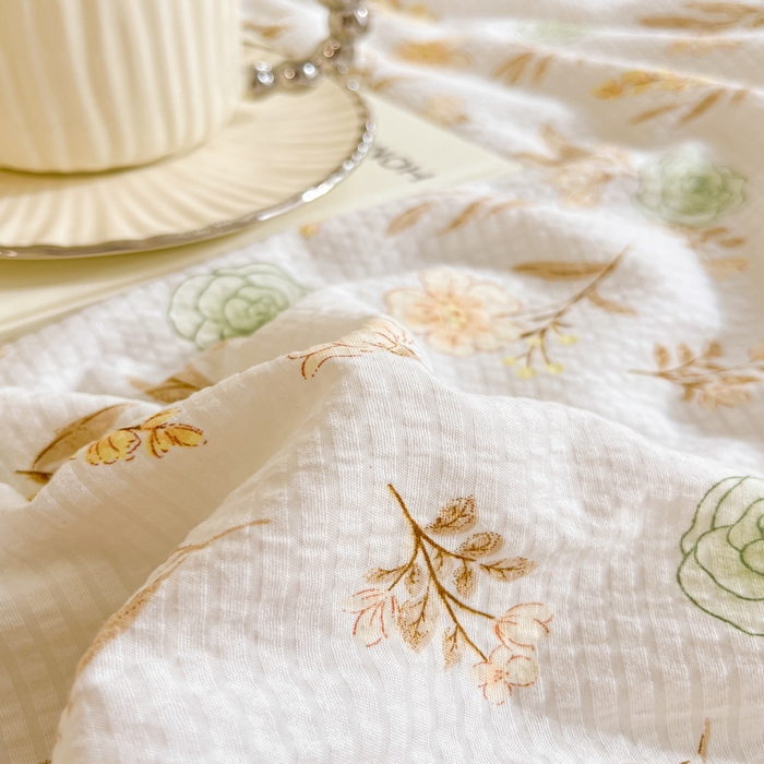 91家纺网 家纺一手货源 找家纺 2024新款泡泡棉小缺角工艺夏被四件套 艾瑞