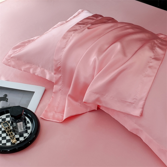 91家纺网 家纺一手货源 找家纺 梦舒羽 2025新款夏季可水洗冰丝四件套单品系列-冰丝枕套 玉色