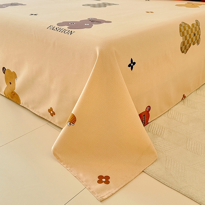 91家纺网 家纺一手货源 找家纺 卡普家居 2024新款全棉磨毛加厚四件套系列-单床单 欧尼熊