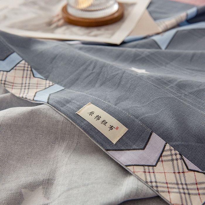 91家纺网 家纺一手货源 找家纺 芃成 2024新款老粗布床笠款 总2 时尚星光