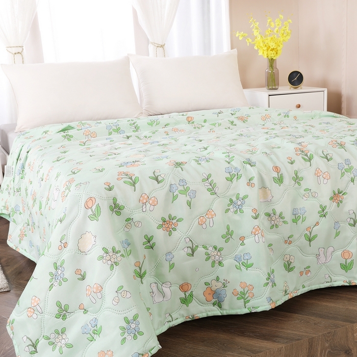 91家纺网 家纺一手货源 找家纺 钻石绒便宜夏被夏凉被空调被超声波压花礼品直播供应链引流爆款 碎花细雨