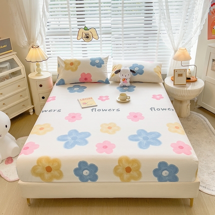 芃成 2024新款老粗布床笠款 总1 浪漫花语