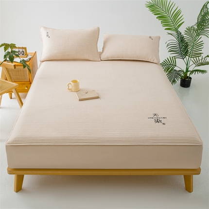 91家纺网 家纺一手货源 找家纺 （总）恒尚居 2024新款无染水洗棉原棉大豆夹棉床笠-四季款