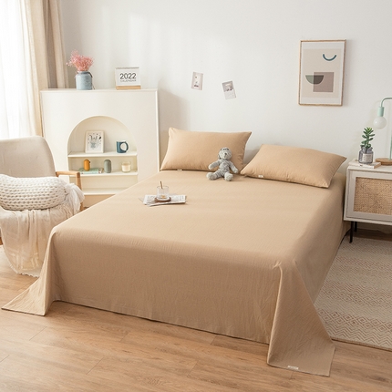 芃成家纺 2024新款老粗布床单款 总2 驼色