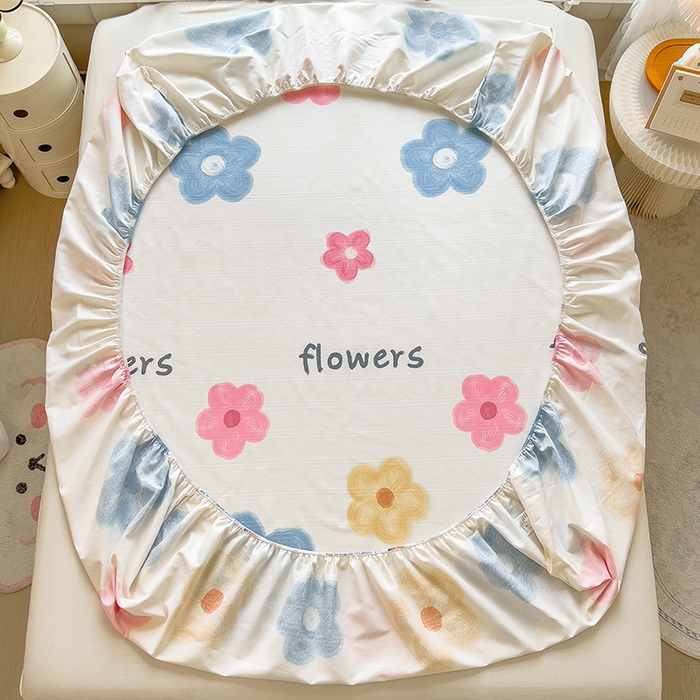 91家纺网 家纺一手货源 找家纺 芃成 2024新款老粗布床笠款 总1 浪漫花语