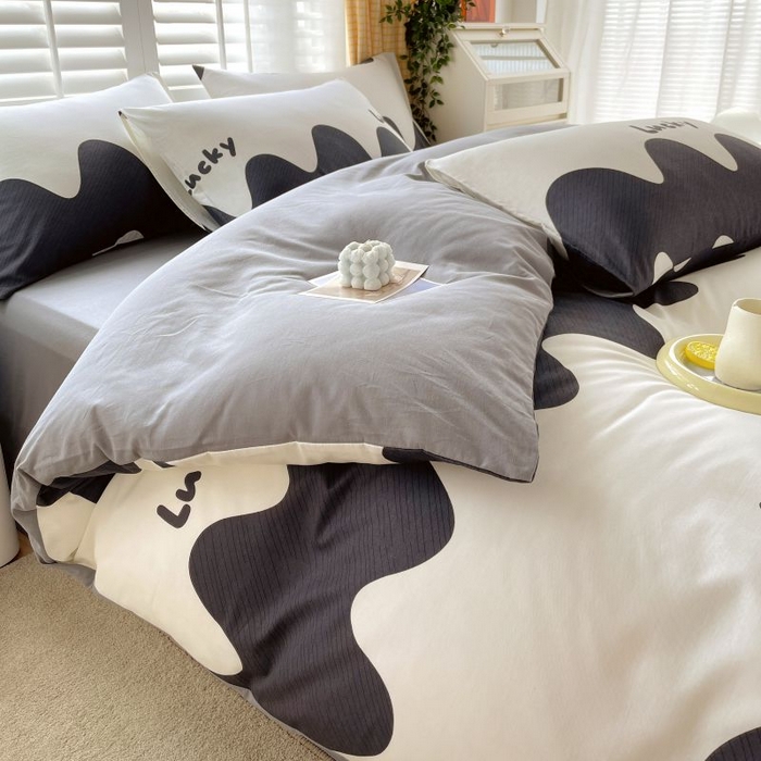 91家纺网 家纺一手货源 找家纺 金鑫汇家纺 2024新款全棉纯棉卡通印花四件套单品系列-四件套波浪世界