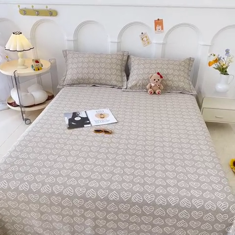 91家纺网 家纺一手货源 找家纺 卡普家居 2024新款全棉磨毛加厚四件套系列-单床单 桑尼