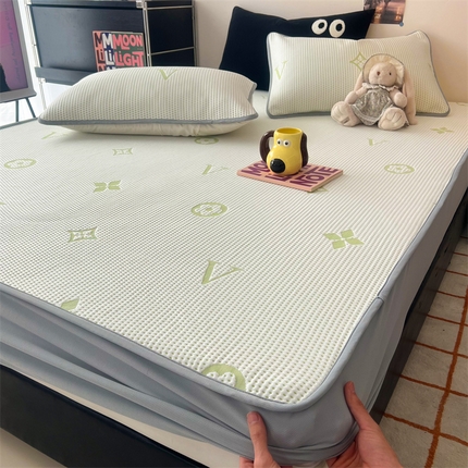 91家纺网 家纺一手货源 找家纺 （总）HL原创 2024新款PE聚乙稀纤维-冰魔豆凉席