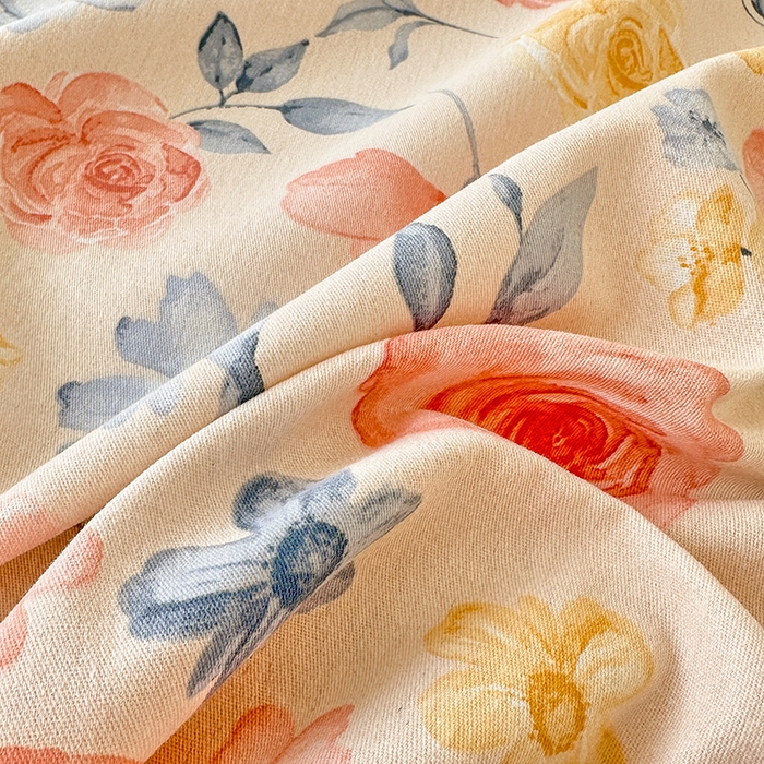 91家纺网 家纺一手货源 找家纺 卡普家居 2024新款全棉磨毛加厚四件套系列-单床单 花香四溢