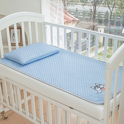 宅部落 2024年新款凉感豆豆幼儿园幼婴儿儿童凉席 哈士奇-深蓝