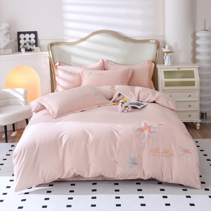 91家纺网 家纺一手货源 找家纺 （总）布乐意 2025新款全棉四件套刺绣四件套长绒棉纯棉四件套