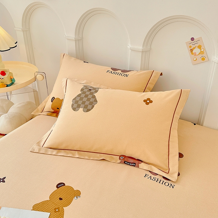 91家纺网 家纺一手货源 找家纺 卡普家居 2024新款全棉磨毛加厚四件套系列-单床单 欧尼熊