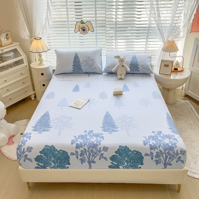 91家纺网 家纺一手货源 找家纺 芃成 2024新款老粗布床笠款 总1 北欧风情