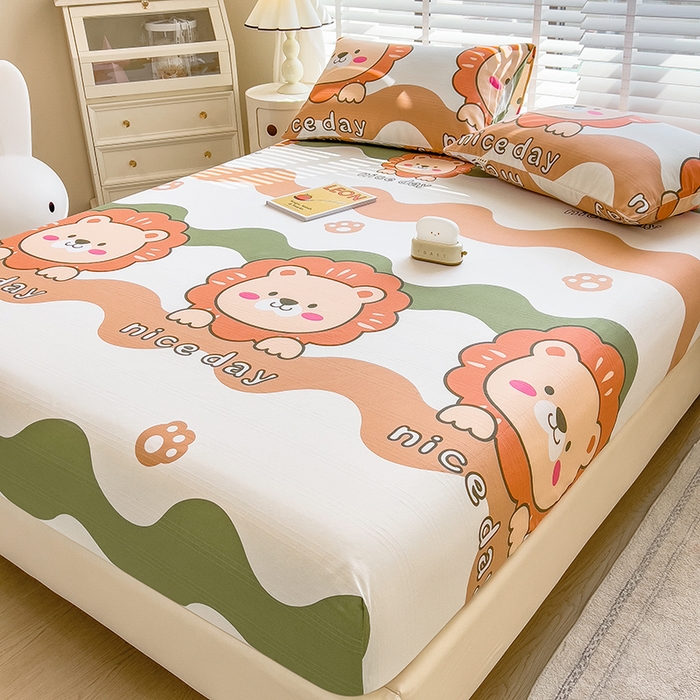 91家纺网 家纺一手货源 找家纺 芃成 2024新款老粗布床笠款 总1 丛林伙伴