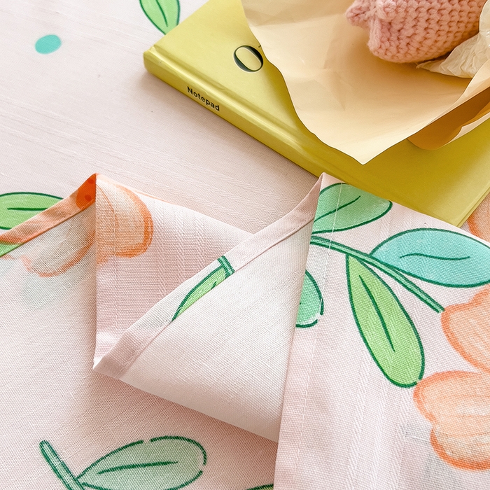 91家纺网 家纺一手货源 找家纺 芃成家纺 2024新款老粗布床单款 爱意绵绵-粉