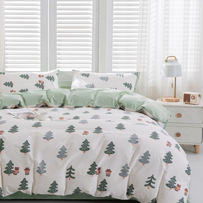 91家纺网 家纺一手货源 找家纺 优姿家纺 新款纯棉长绒棉小清新ins风印花四件套-系列一 梦幻城堡