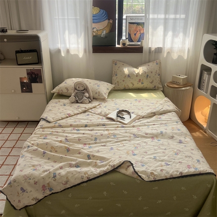 91家纺网 家纺一手货源 找家纺 HL原创 2024新款全棉法式大豆被夏被 XB-童梦园