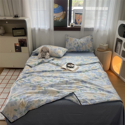 HL原创 2024新款全棉法式大豆被夏被 XB-蓝梦