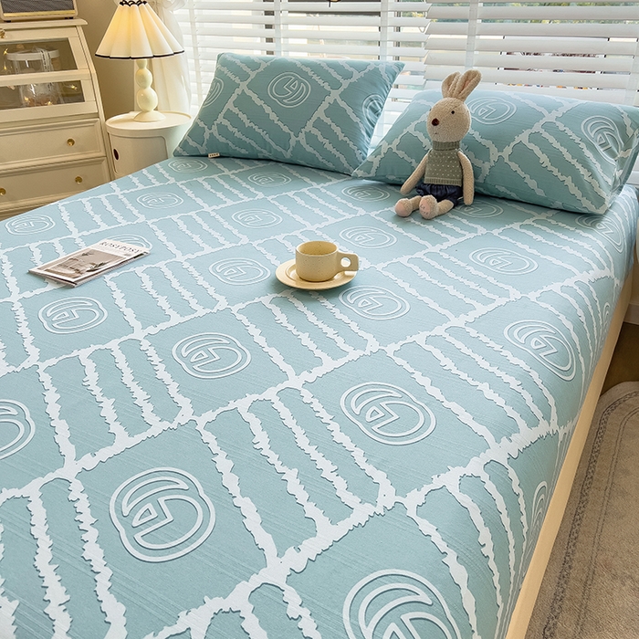 91家纺网 家纺一手货源 找家纺 芃成 2024新款老粗布床笠款 总1 好心情