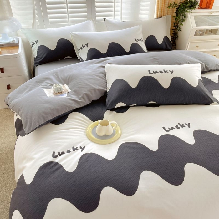 91家纺网 家纺一手货源 找家纺 金鑫汇家纺 2024新款全棉纯棉卡通印花四件套单品系列-单被套波浪世界