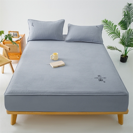 91家纺网 家纺一手货源 找家纺 （总）恒尚居 2024新款无染水洗棉原棉大豆夹棉床笠-四季款