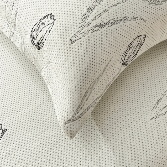 91家纺网 家纺一手货源 找家纺 恒爱2024新款冰感豆豆床单款凉席 水仙百合-灰