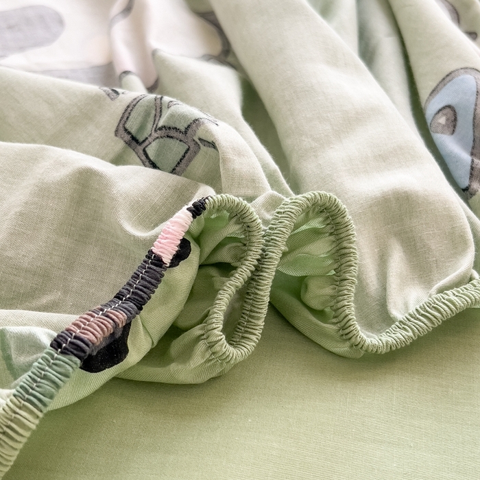 91家纺网 家纺一手货源 找家纺 优眠坊 2025新款全棉单床笠 大熊猫