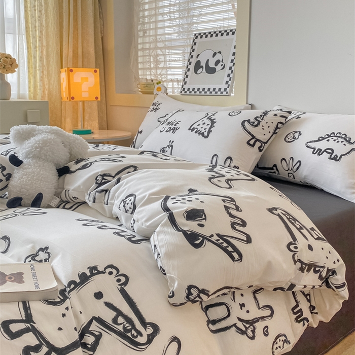 91家纺网 家纺一手货源 找家纺 港岛妹妹 2025新款单被套 涂鸦乐园