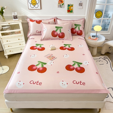 91家纺网 家纺一手货源 找家纺 （总）2024新款60D数码印花卡通冰丝席-成人款