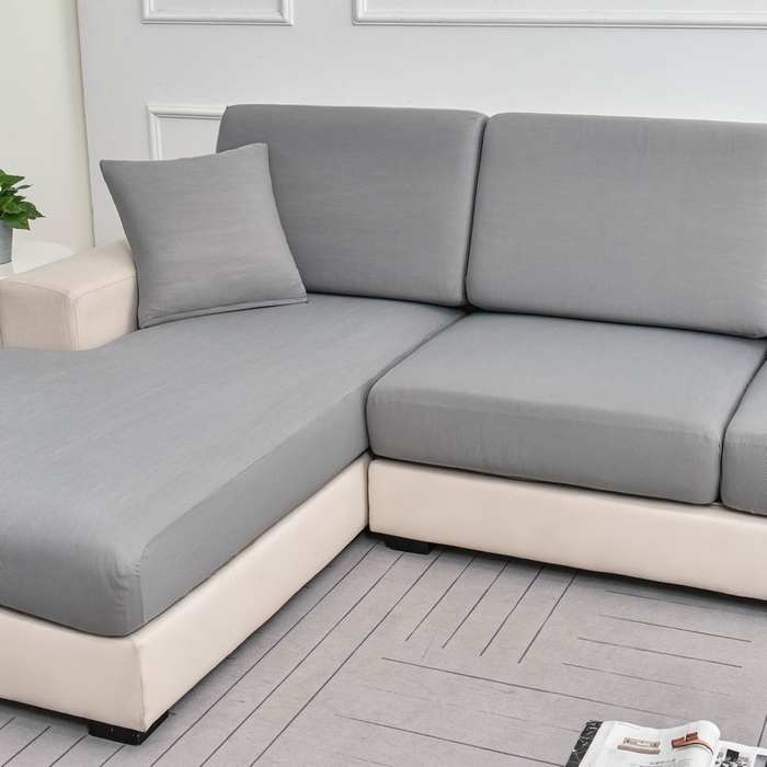 91家纺网 家纺一手货源 找家纺 兴妮雅家纺 2024新款冰丝面料组合沙发垫套 灰色