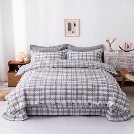 91家纺网 家纺一手货源 找家纺 （总）优乐家纺 2025新款全棉水洗纯棉夹棉绗缝加厚四件套