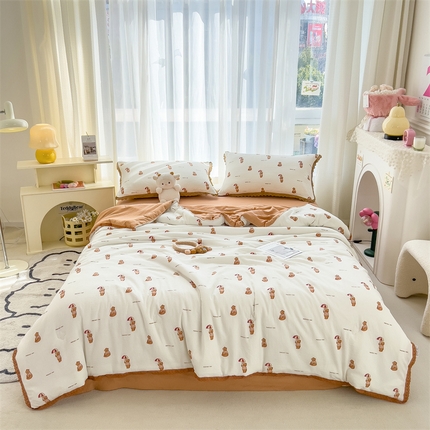 91家纺网 家纺一手货源 找家纺 （总）丝幔家纺 2025新款泡泡棉花边夏被