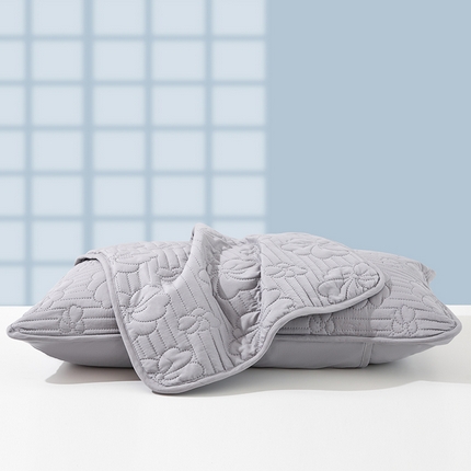 91家纺网 家纺一手货源 找家纺 曼陀罗 2025新款防水夹棉枕套【隔离层】 深灰