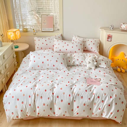 91家纺网 家纺一手货源 找家纺 港岛妹妹 2025新款单被套 草莓仙子