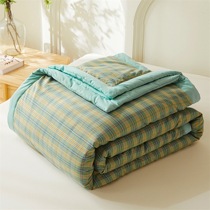 91家纺网 家纺一手货源 找家纺 （总）易博 热卖色织水洗棉夏被四件套