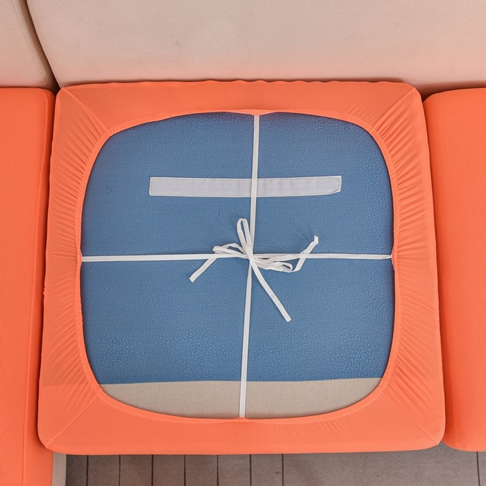 91家纺网 家纺一手货源 找家纺 兴妮雅家纺 2024新款冰丝面料组合沙发垫套 活力橙